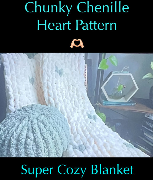 Chunky Chenille Heart Pattern