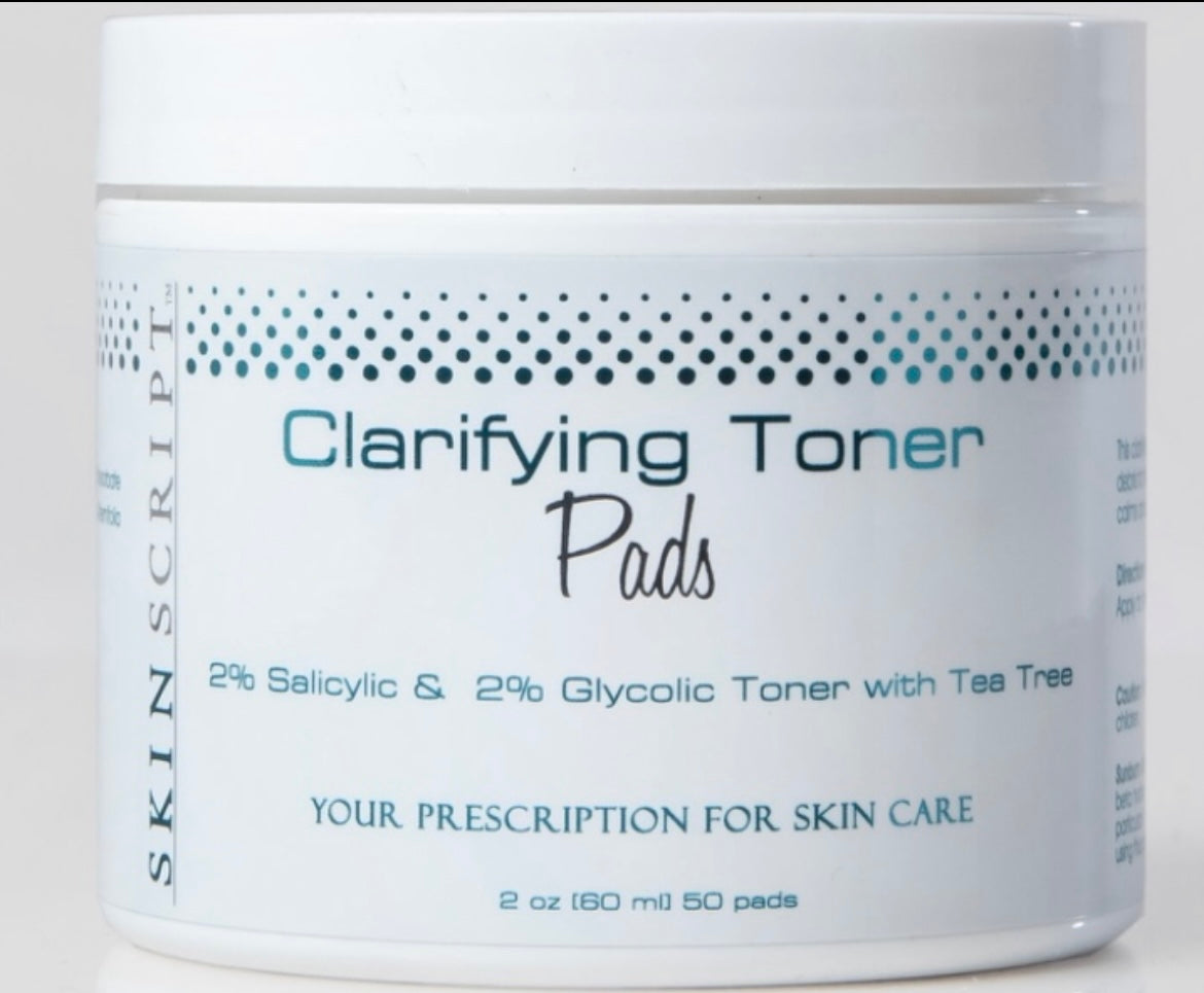 Skin Script rx clarifying toner pads